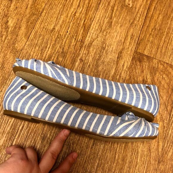 NWOT Nautica Bayard Blue & White Stripe Knotted Flats Size 8 - Picture 5 of 12